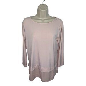 IVANKA TRUMP Women's Size Small Pink Chiffon-Hem Blouse